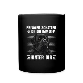 Newfie PRIVATER SCHATTEN BIN IMMER HINTER DIR - Tasse einfarbig - Schwarz - Vorne
