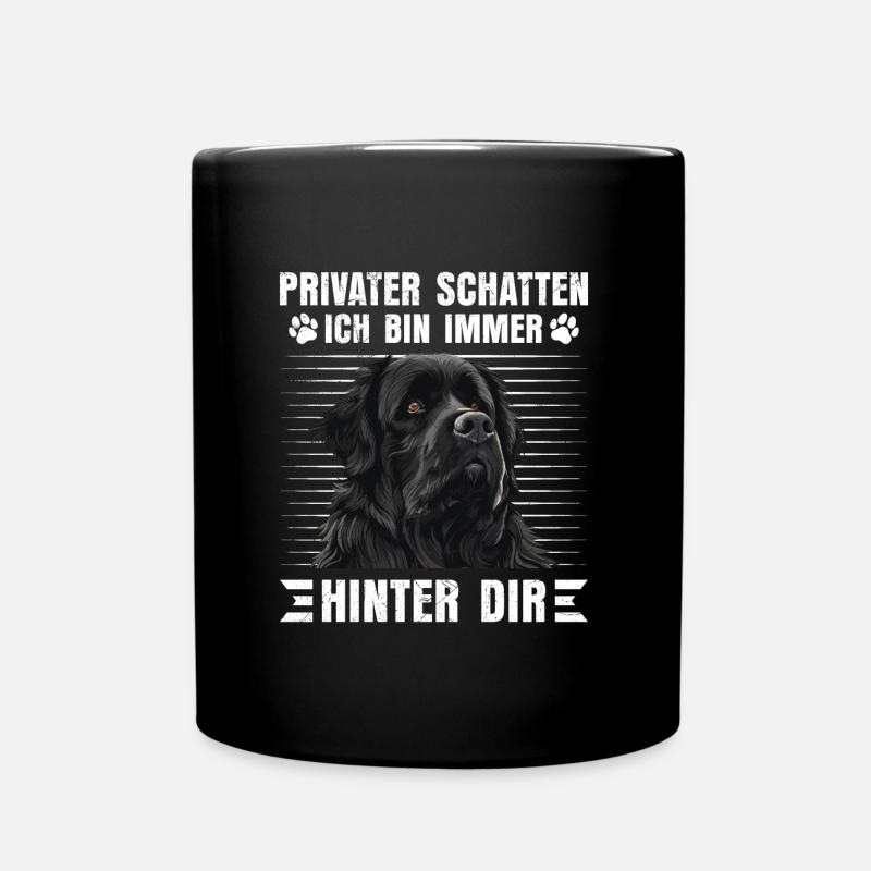 Newfie PRIVATER SCHATTEN BIN IMMER HINTER DIR - Tasse einfarbig - Schwarz