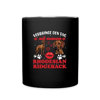 Ridgeback VERBRINGE DEN TAG MIT RIDGEBACK - Tasse einfarbig - Schwarz - Vorne