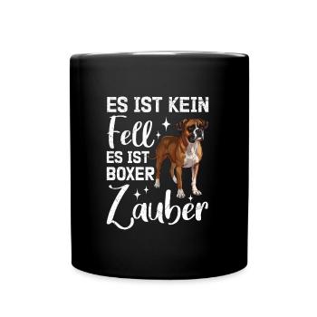 Deutscher Boxer KEIN FELL ES IST BOXER ZAUBER - Tasse einfarbig - Schwarz - Vorne