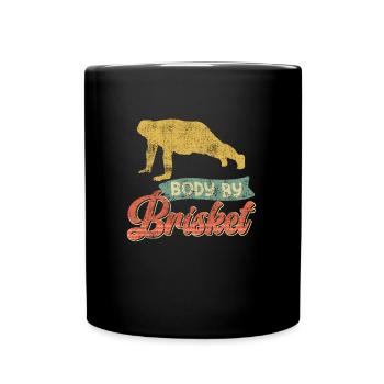 Meat Eater BODY BY BRISKET Meat Lover - Full Colour Mug - black - Front