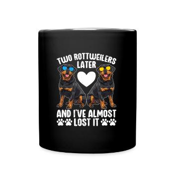 Propriétaire de Rottie DEUX ROTTWEILERS PLUS TARD, JE L’AI PERDU - Mug uni - noir - Devant