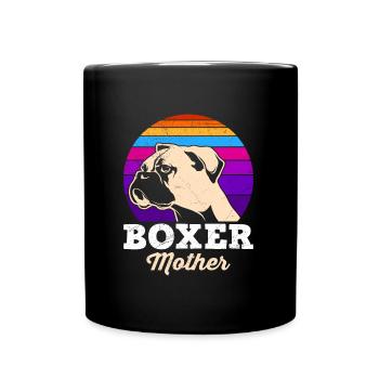 BOXER MUTTER Deutscher Boxer Hundebesitzerin - Tasse einfarbig - Schwarz - Vorne