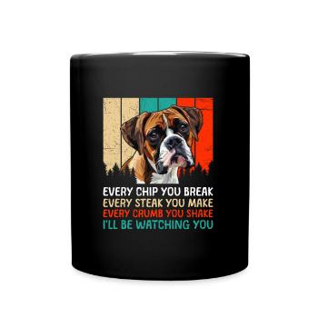Boxer Dog CHAQUE PUCE QUE VOUS CASSEZ Boxer allemand - Mug uni - noir - Devant