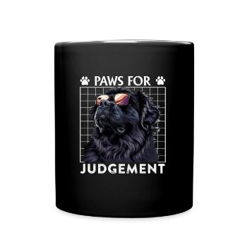 Neufundländer PAWS FOR JUDGEMENT Neufundländer - Tasse einfarbig - Schwarz - Vorne
