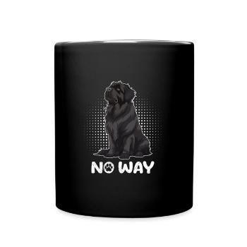 Newfoundland Dog Owner NO WAY Stubborn Funny - Full Colour Mug - black - Front