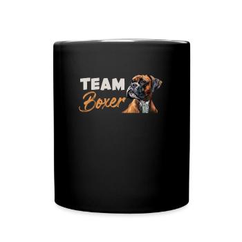 Deutscher Boxer BOXER TEAM Hundebesitzer Boxer - Tasse einfarbig - Schwarz - Vorne