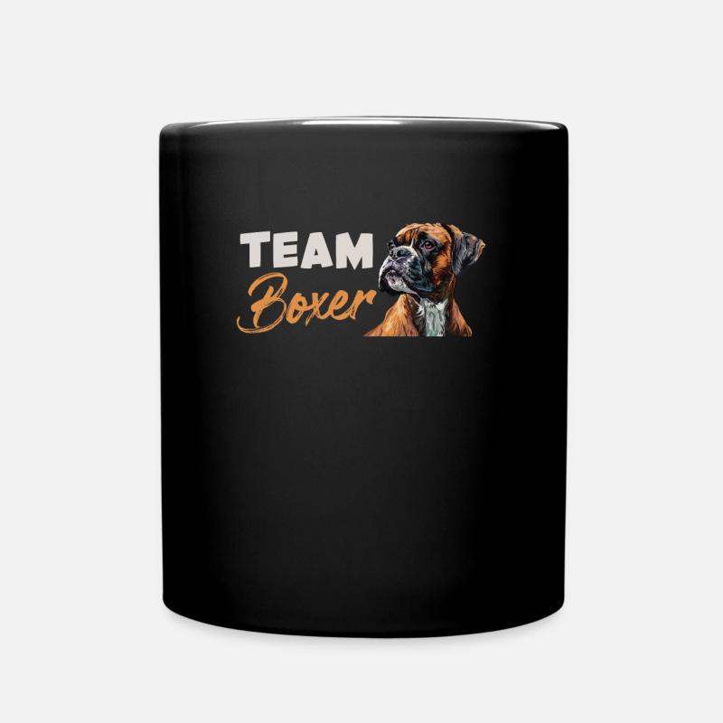 Deutscher Boxer BOXER TEAM Hundebesitzer Boxer - Tasse einfarbig - Schwarz