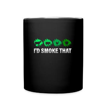 BBQ Lovers I'd Smoke That Meat Eater - Full Colour Mug - black - Front