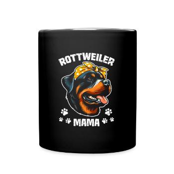 Rottweiler MAMA Rottweiler Propriétaire Rottie - Mug uni - noir - Devant