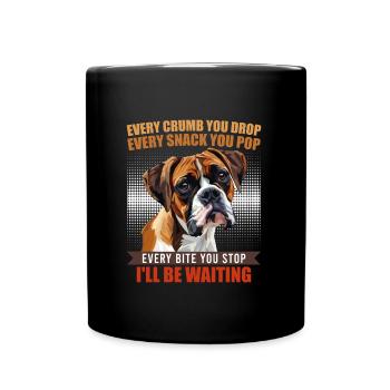 Boxer CHAQUE MIETTE QUE TU DÉPOSES, JE T’ATTENDRAI - Mug uni - noir - Devant