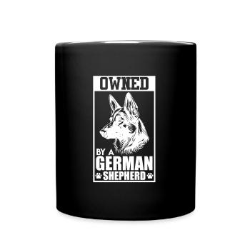 Deutscher Schäferhund OWNED BY GERMAN SHEPHERD - Tasse einfarbig - Schwarz - Vorne