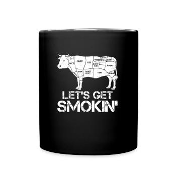 Grill Master LET'S SMOKE Meat Lovers - Full Colour Mug - black - Front