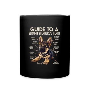 Berger allemand GUIDE DU CŒUR D’UN BERGER ALLEMAND - Mug uni - noir - Devant