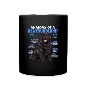Newfoundland ANATOMY OF A NEWFOUNDLAND Dogs - Full Colour Mug - black - Front