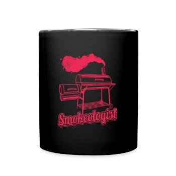 Barbecue SMOKEOLOGIST Amateurs de viande Grillades - Mug uni - noir - Devant