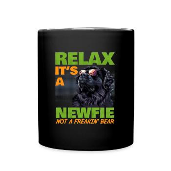 Newfoundland RELAX IT'S A NEWFIE NOT A BEAR - Full Colour Mug - black - Front