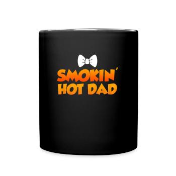 BBQ SMOKING HOT DAD Meat Lover Funny - Full Colour Mug - black - Front