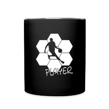 Player Basketball Streetball Bball - Tasse einfarbig - Schwarz - Vorne