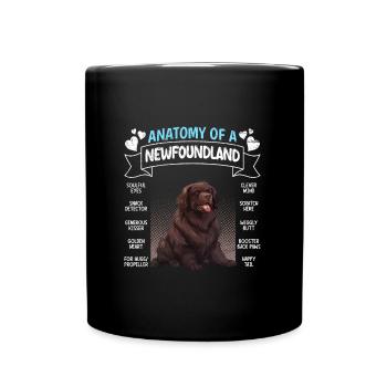 Newfie propriétaire ANATOMIE D’UN TERRE-NEUVE Drôle - Mug uni - noir - Devant