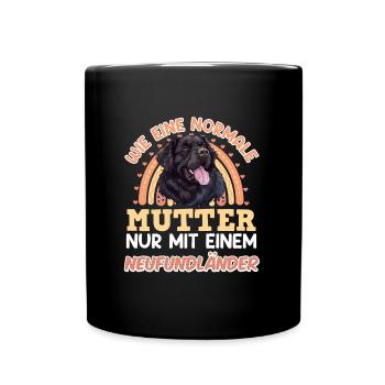 Newfie UNE MAMAN NORMALE SEULEMENT AVEC UN - Mug uni - noir - Devant