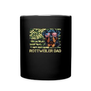 Rottweiler PAPA Rottie Owner Rottweiler Dog - Full Colour Mug - black - Front