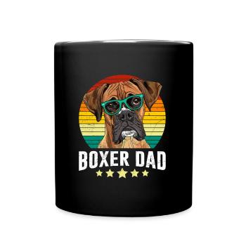 BOXER DAD Deutscher Boxer Hundepapa Boxer - Tasse einfarbig - Schwarz - Vorne