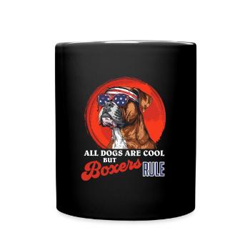 Boxers allemands TOUS LES CHIENS SONT COOL, MAIS LES BOXERS RÈGNENT EN MAÎTRES - Mug uni - noir - Devant