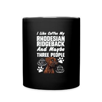 Hundebesitzer LIKE COFFEE MY RHODESIAN RIDGEBACK - Tasse einfarbig - Schwarz - Vorne