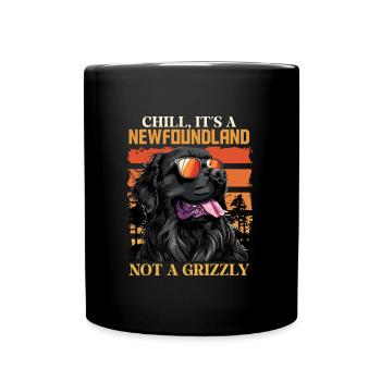 Terre-Neuve RESTEZ AU FRAIS SANS GRIZZLI Drôle - Mug uni - noir - Devant