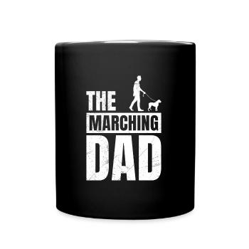 Boxeur allemand LE PAPA QUI MARCHE Drôle - Mug uni - noir - Devant
