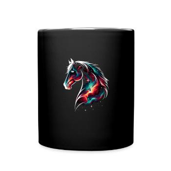 Space Horse Animal Horse - Full Colour Mug - black - Front
