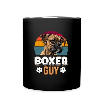 BOXER GUY Deutscher Boxer Hundepapa Boxer - Tasse einfarbig - Schwarz - Vorne