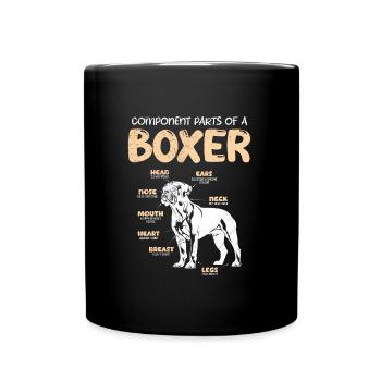 Boxer allemand PIECES PIECES D’UN BOXER Chiens - Mug uni - noir - Devant