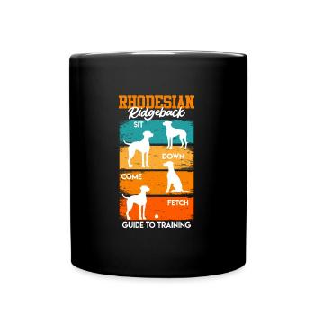 RHODESIAN RIDGEBACK GUIDE DE L’ENTRAÎNEMENT Drôle - Mug uni - noir - Devant
