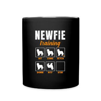 NEWFIE TRAINING Propriétaires de chiens Terre-Neuve - Mug uni - noir - Devant