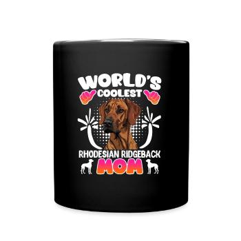 Rhodesian Ridgeback WORLD'S COOLEST RIDGEBACK MOM - Full Colour Mug - black - Front