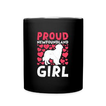 Neufundländer PROUD NEWFIE GIRL NEUFUNDLÄNDER - Tasse einfarbig - Schwarz - Vorne