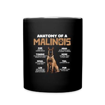 Belgian Shepherd ANATOMY OF A BELGIAN - Full Colour Mug - black - Front