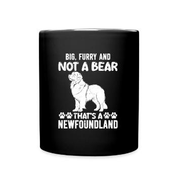 Newfie GROS POILU ET PAS UN OURS C’EST UN - Mug uni - noir - Devant
