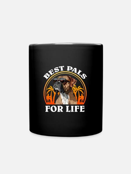 Boxer allemand BEST PALS FOR LIFE Cool - Mug uni - noir