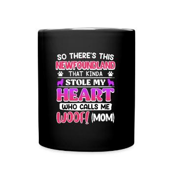 Neufundländer THERE IS THIS NEWFOUNDLAND MOM - Tasse einfarbig - Schwarz - Vorne