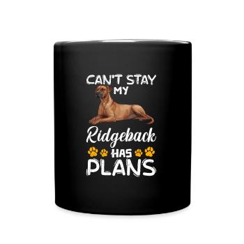 Chien Ridgeback NE PEUT PAS RESTER MON RIDGEBACK A DES PROJETS - Mug uni - noir - Devant