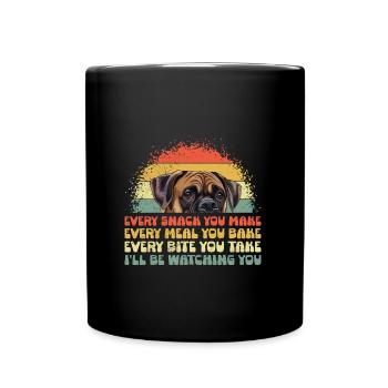 Boxer allemand drôle CHAQUE COLLATION QUE VOUS FAITES Boxer - Mug uni - noir - Devant