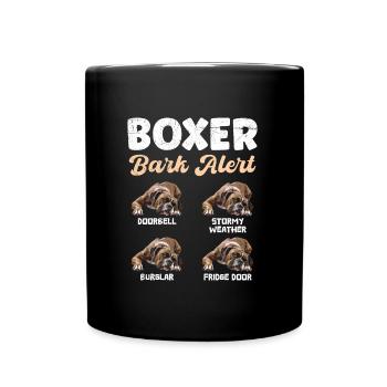 ALERTE ABOIEMENT BOXER Boxer allemand drôle - Mug uni - noir - Devant