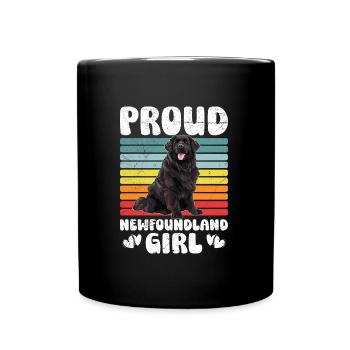 Neufundländer PROUD NEWFIE GIRL NEUFUNDLÄNDER - Tasse einfarbig - Schwarz - Vorne