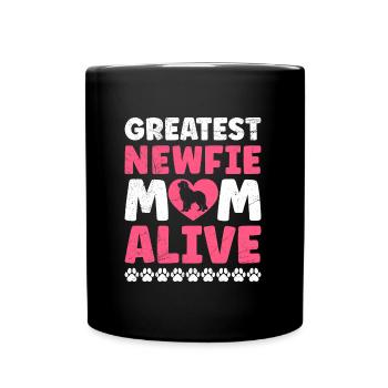 Terre-Neuve GREATEST NEWFIE MOM ALIVE Drôle - Mug uni - noir - Devant