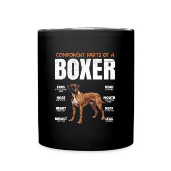 Boxer allemand COMPOSANTS D’UN BOXER Drôle - Mug uni - noir - Devant