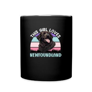 Newfie THIS WOMAN LOVES NEWFOUNDLAND OWNER - Full Colour Mug - black - Front
