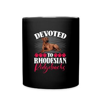 Ridgebacks DEVOTED TO RHODESIAN RIDGEBACKS - Tasse einfarbig - Schwarz - Vorne